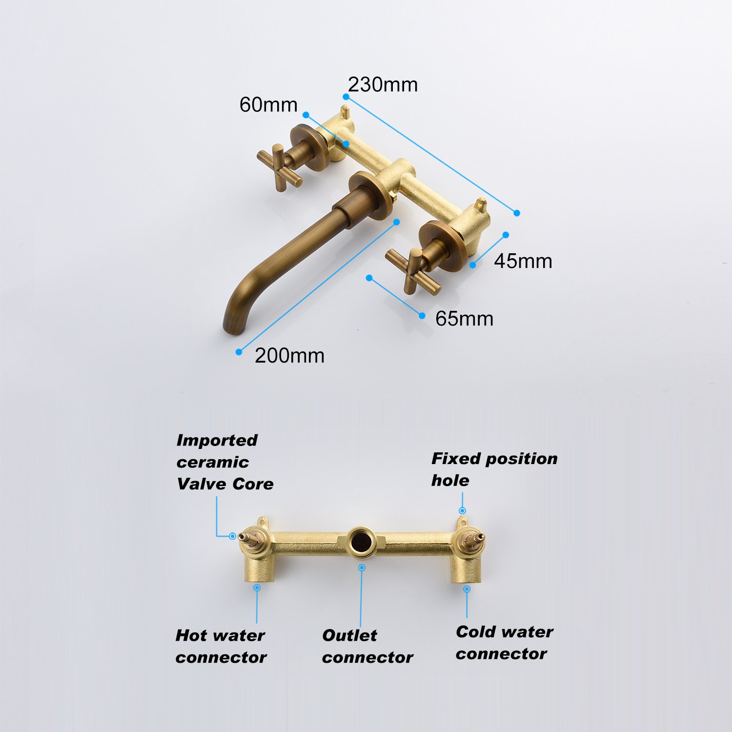 Bathroom Faucets, Wall-mounted Bathroom Sink Faucets - Image 6
